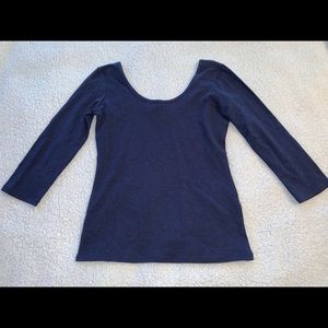 Blue three quarter length shirt